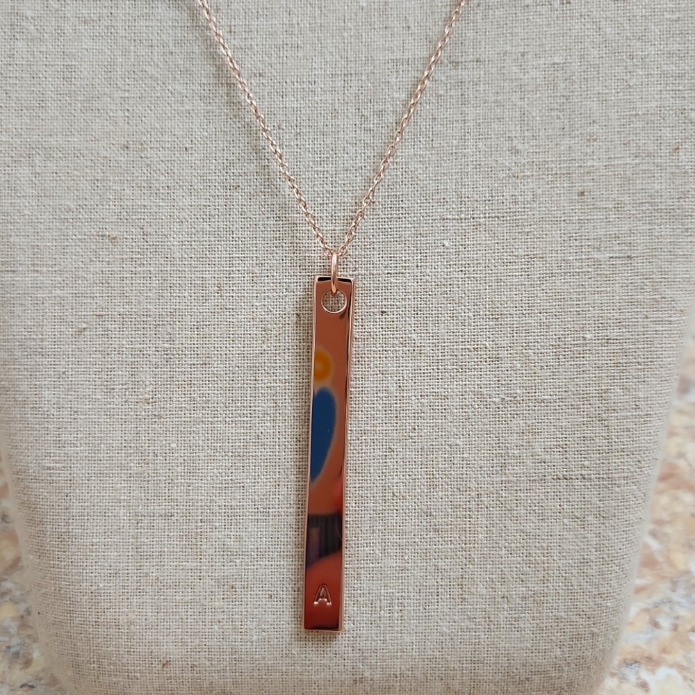 Uncommon James Rose Gold Initial "A" Necklace
